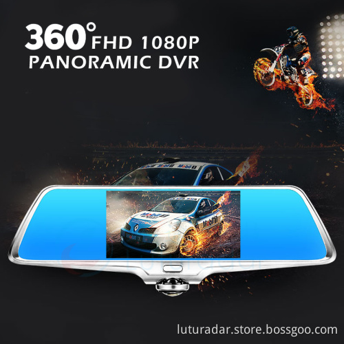 360 car rearview mirror camera recorder hd1080P car dvr camera